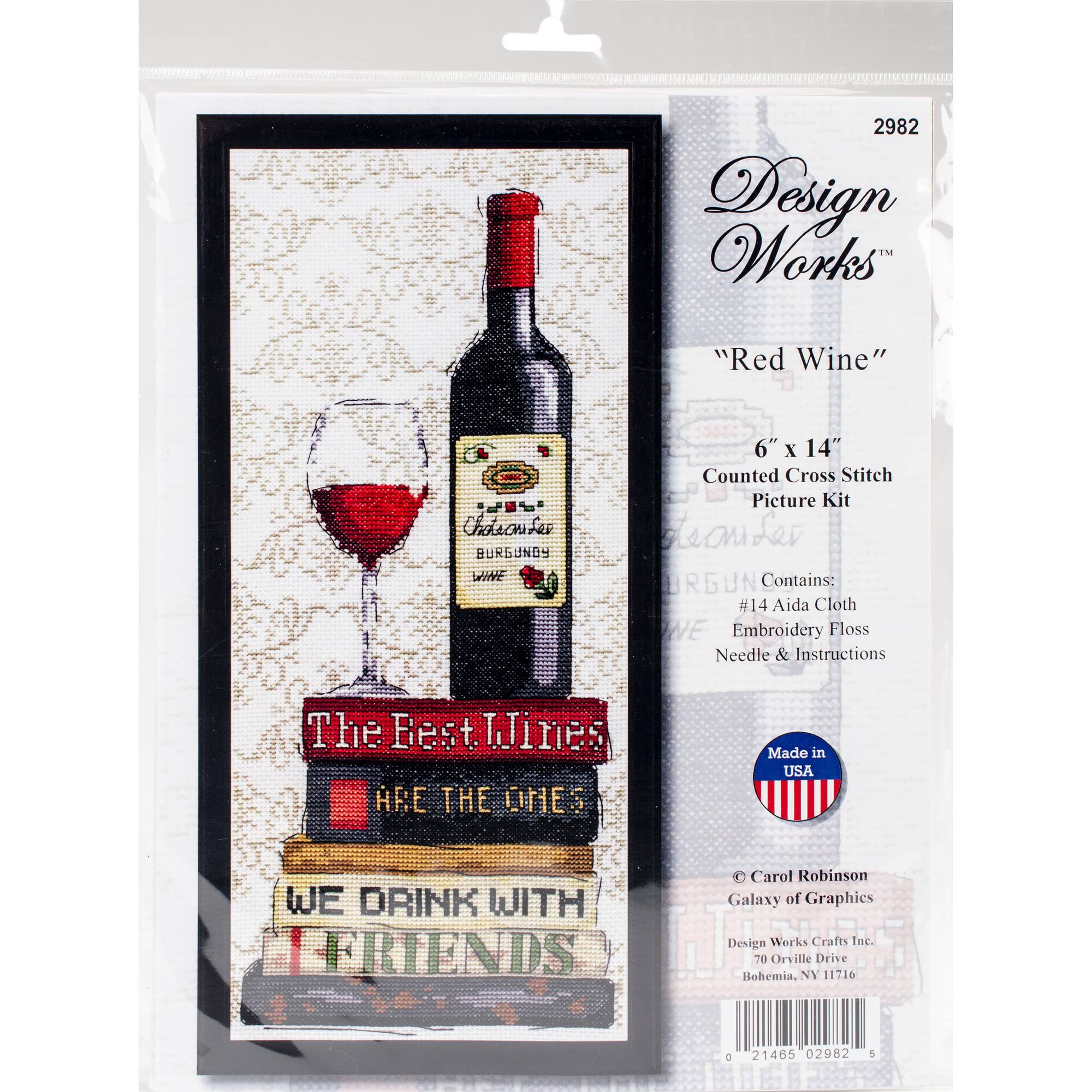 Design Works™ Red Wine Counted Cross Stitch Kit